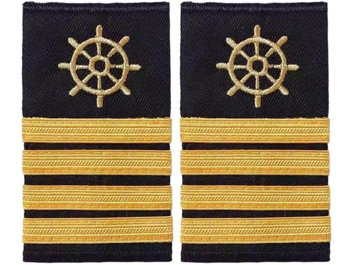 2-dragonas de Capitão Iate, dragonas de Marinheiro Fibra Madeira, dragonas de oficial da Frota Naval, dragonas de