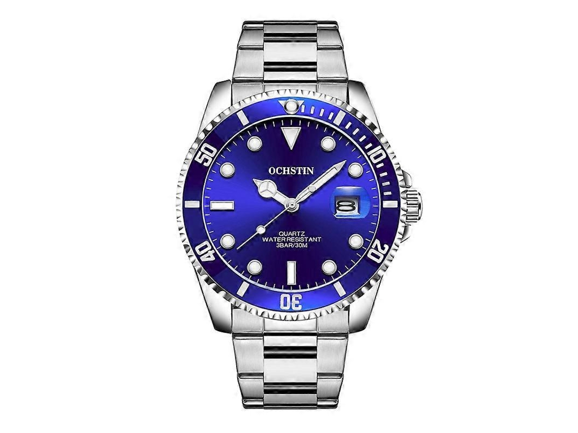 Relógio Masculino Multifuncional Ochstin 7019a Com Movimento De Quartzo, À Prova D'água E Com Pulseira De Aço Luminosa.
