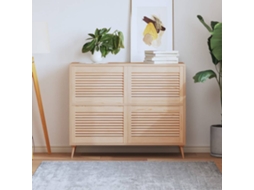 Vidaxl Portas De Armário 4 Pcs Com Design De Persiana Pinho Maciço