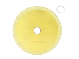 Disco de serra diamantado para corte e desbaste de chapas de bronzeamento em ferro fundido, fibra de vidro e mármore (150 x 22,23 x 10 mm).
