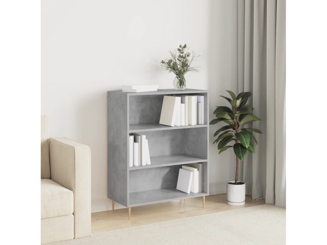 Vidaxl Estante 69,5x32,5x90 Cm Derivados De Madeira Cinzento Cimento