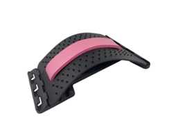 Suporte Lombar Com Alongador De Costas E Massajador De Acupressão. Rosa.