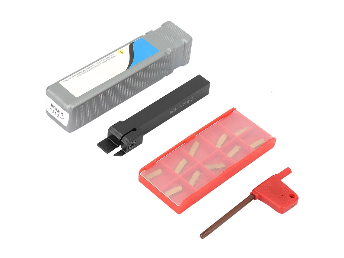 Portabrocas Mgehr1212-2 Con 10 Insertos Mgmn200-g Y Llave Para Torno