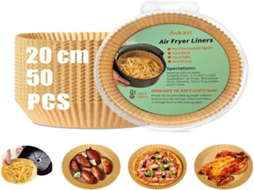 Lurelia Papel Para Air Fryer, Redondo, 4,5 L, Antiaderente, Descartável, Impermeável
