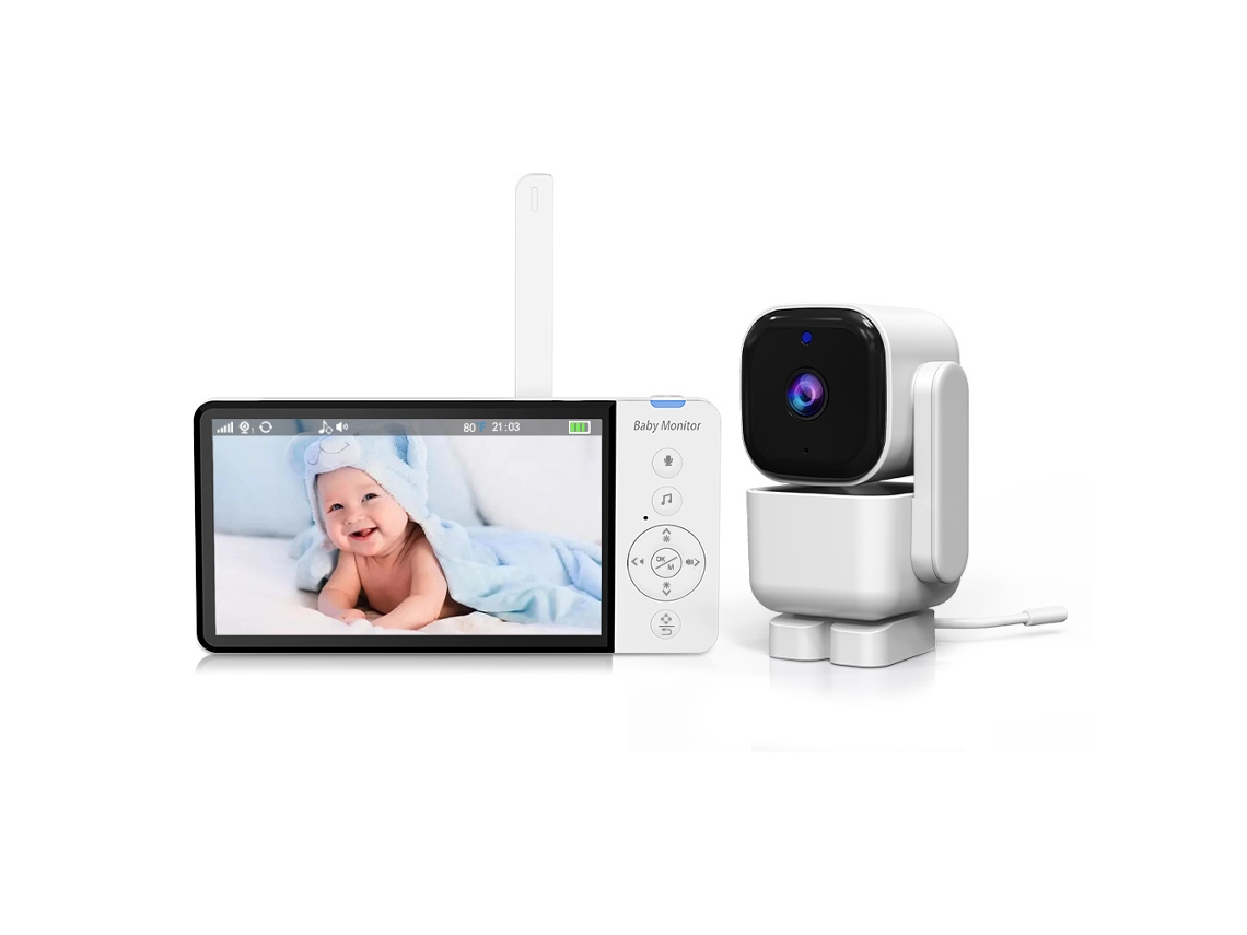 Babá Eletrônica com Câmera, Tela de 5 Polegadas, 720p AQUAFORGE