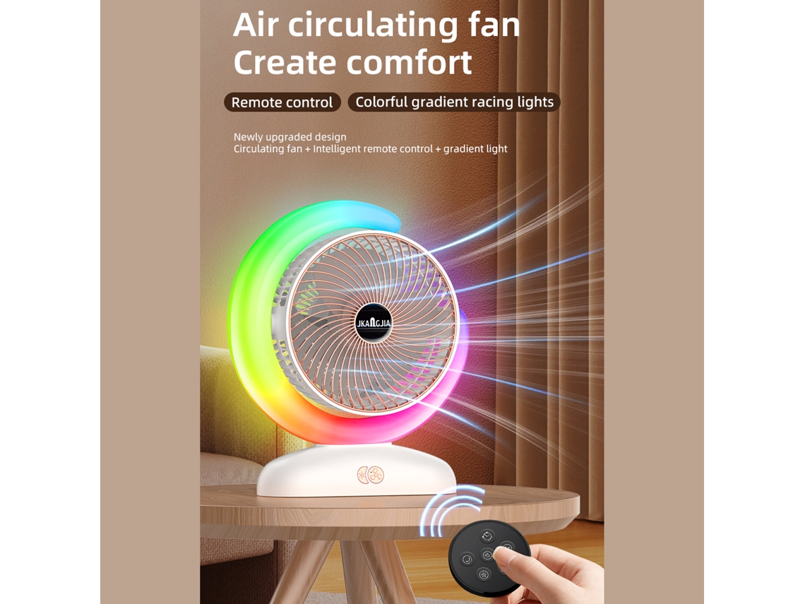 Ventilador Mesa Usb Controle Remoto e Iluminação