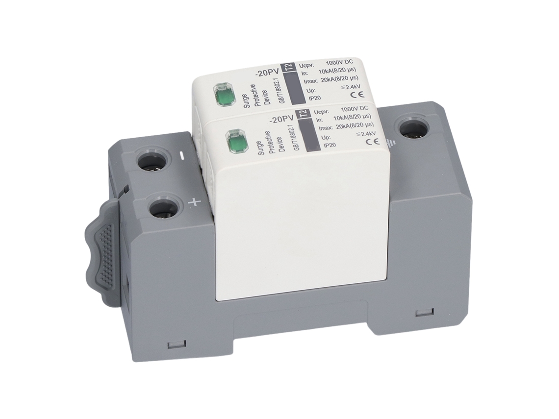 Protector De Sobrecarga Din Rail 1000vdc 2p 10‑20ka Protector De Choque Eléctrico