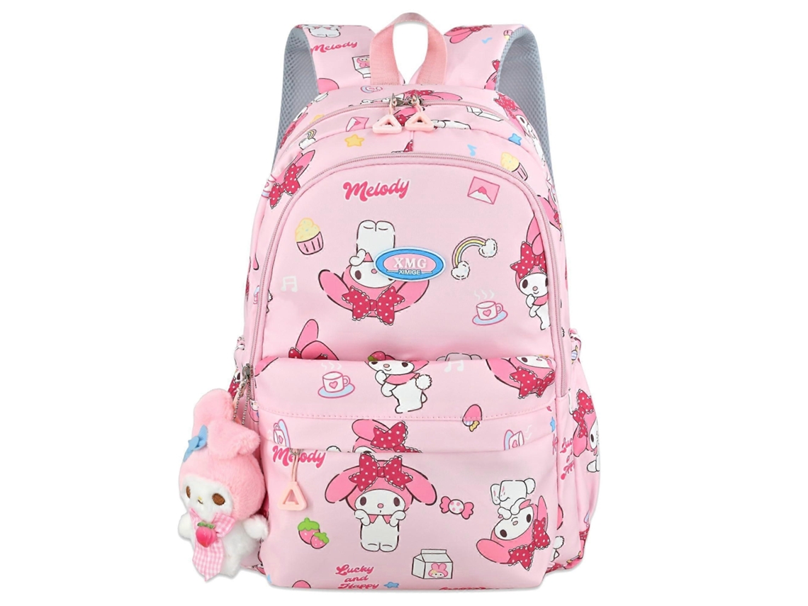 Mochila Escolar My Melody Anime Com Estampa De Desenho Animado, Estilo Casual, Para Estudantes, Rosa