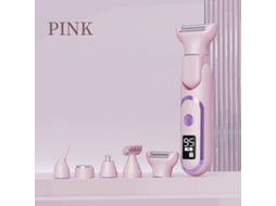 Depiladora, 5 in 1 Barbeador Elétrico Feminino, Aparador de Biquíni, Aparador de Sobrancelhas SPQMENT (rosa)