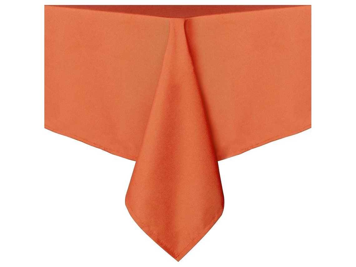 Manta de Mesa Quadrada 54x54 Polegadas, Anti manchas, Lavável, Poliéster, Laranja