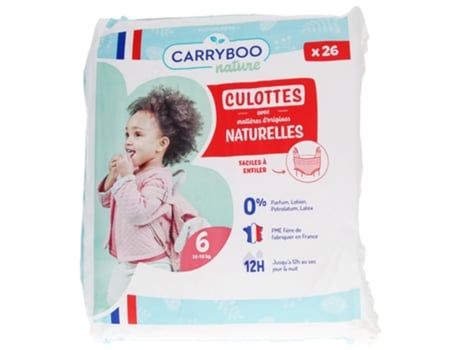 Cueca Natural 26 Cueca Tamanho 6 16-30 kg CARRYBOO