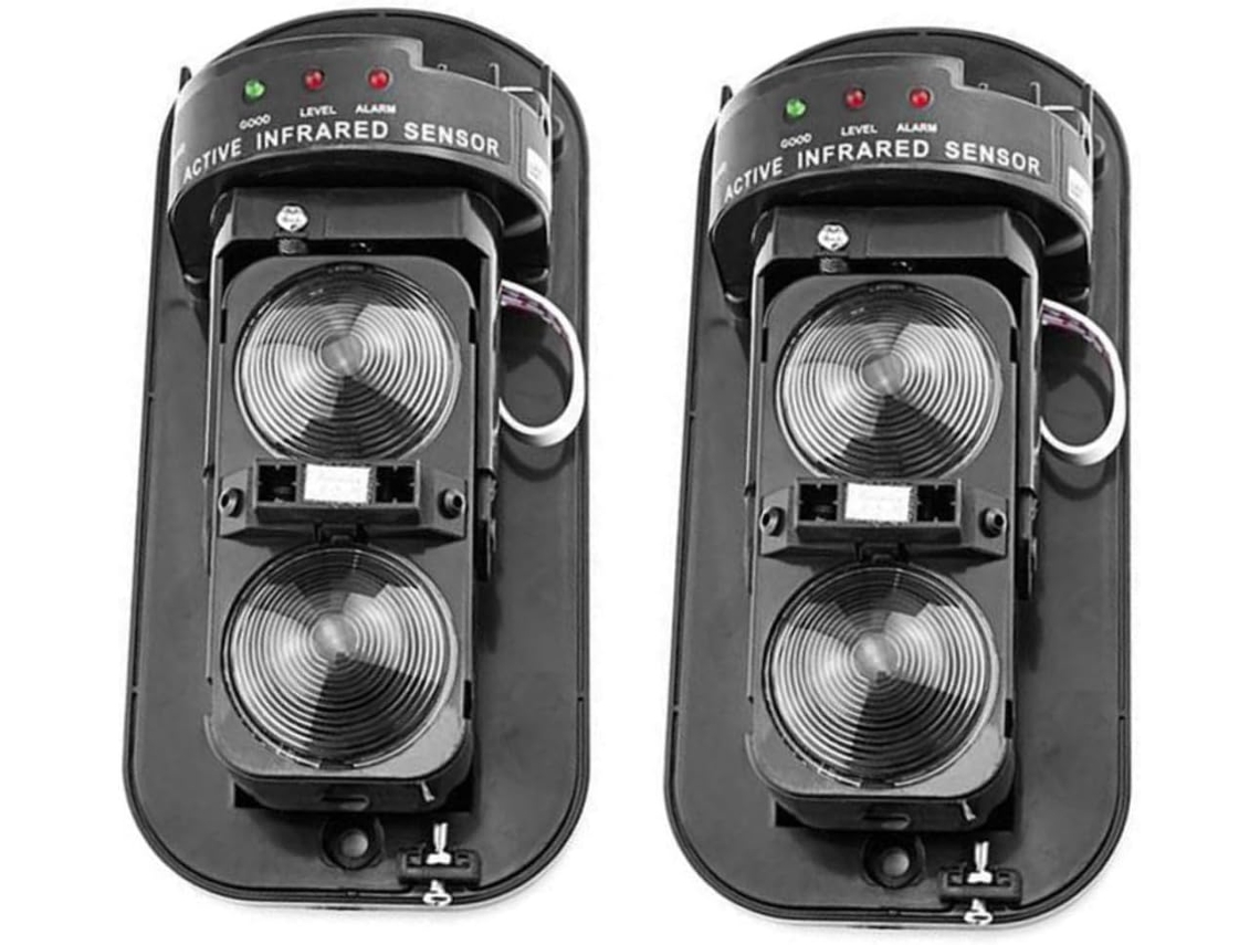 Detector Infravermelho De Feixe Duplo De 100 M Para Uso Interno E Externo, Com Alarme.