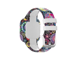 Pulseira De Silicone Com Estampa Pavão, Compatível Garmin Vivofit Jr3