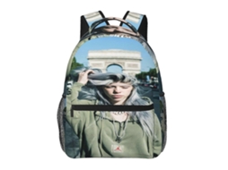 Mochila Billie Eilish T136 Para Estudantes, Durável E Leve, Alça De Ombro Impermeável E Respirável F136 Olysi Shop