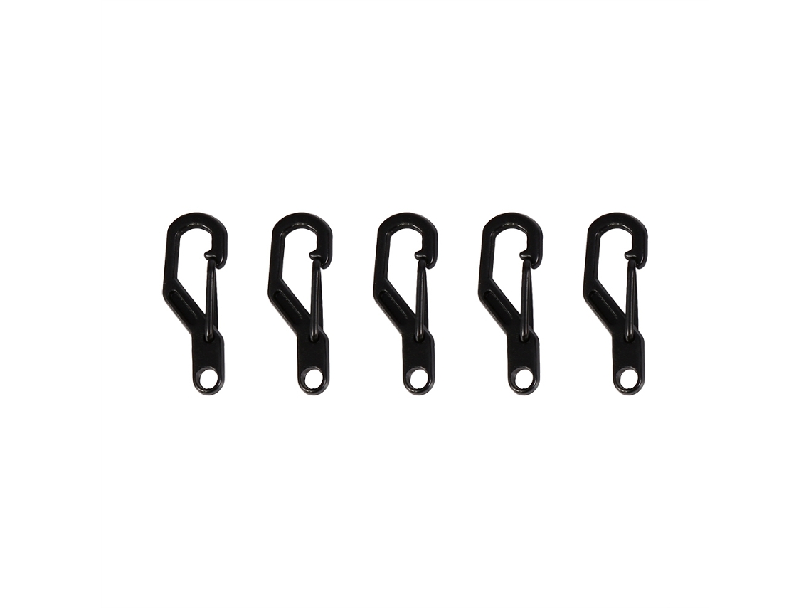 Gancho de Mola Mini para Chave de Metal Preto 5 Unidades