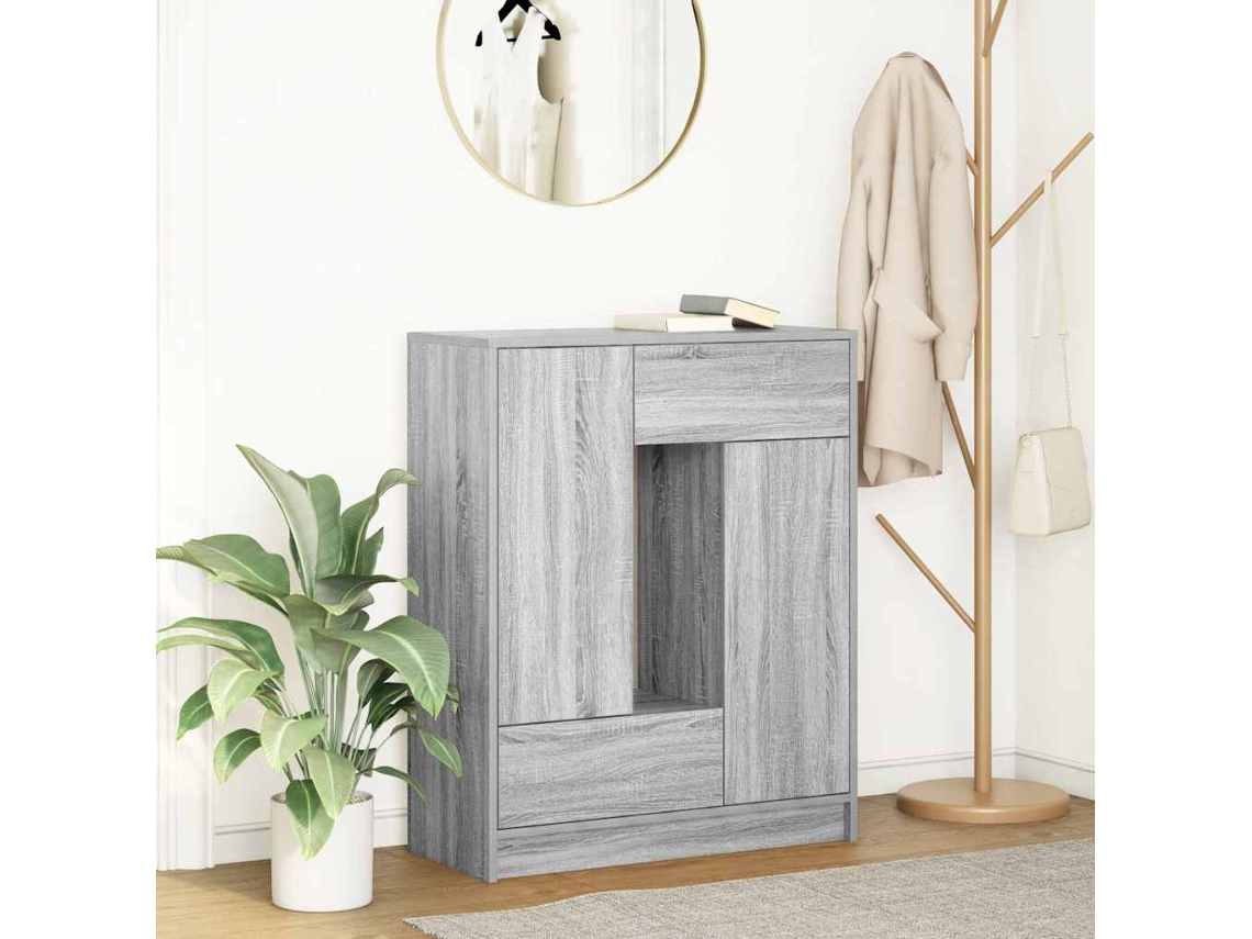 Vidaxl Aparador C/ Gavetas E Portas 73x31x90 Cm Sonoma Cinzento