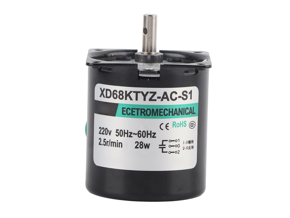 Motor Síncrono De Ímã Permanente Ac220v 28w 2.5 R/min Cw/ccw Xd68ktyzacs1