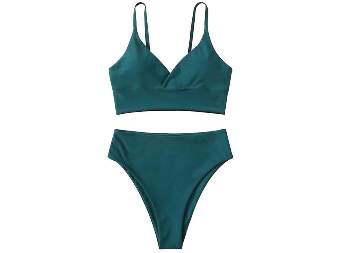 2026 traje de Bikini para Mulher de Cor Sólida Triangular Sexy com Bicos Removíveis