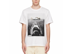 Rockinstone Jaws Movie Marco Polo White Adult T-shirt Size:l
