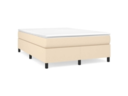 Box Spring Bed Frame, Box Spring Bed Frames Vidaxl Creme Tecido (140 X 190 Cm)