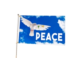 Bandeira Pombos Paz 90x150cm Decorativa Resistente Sol