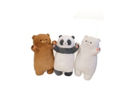 Pelúcia Longa de Coelho Cartoon Urso Polar e Panda Almofada de Abraço Macia para Crianças Marrom CHABERLU