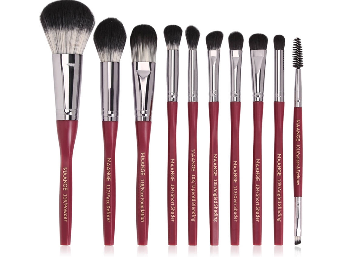 Kit de Pincéis para Maquilhagem Makeup Brushes Set Eyeshadow (10 Un)