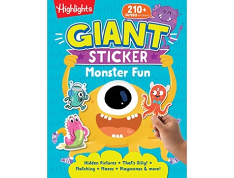 Livro Giant Sticker Monster Fun de Highlights (Inglês)