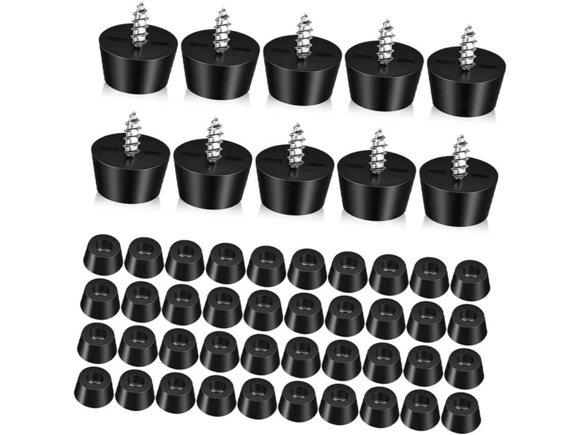 Conjunto De 100 Almofadas Borracha Para Móveis Com Absorção Impacto E Parafusos, Amortecedores De Vibração Para Pisos