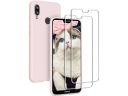 Capa + Película Huawei P20 Lite 2* HONGWE. Rosa