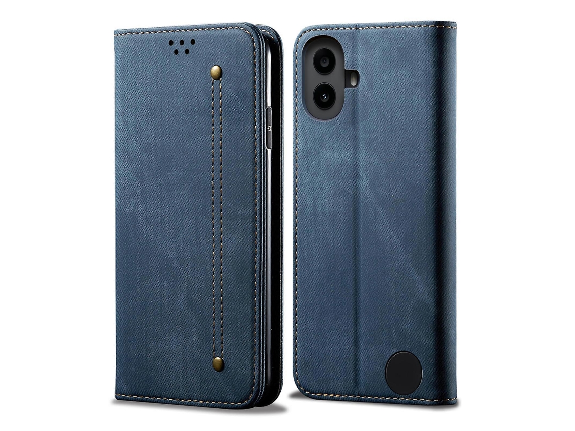 Capa De Couro Estilo Casual Com Textura De Jeans Para Celular Cmf 1