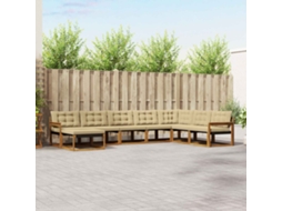 Vidaxl Conjunto De Sofás Para Exterior 8 Unid. Natural E Bege