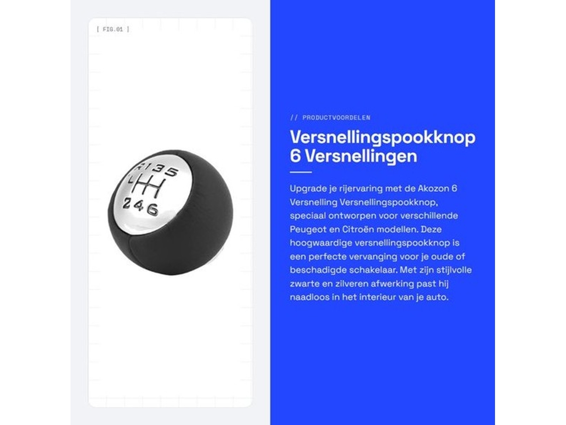 Versnellingspookknop - 6 Versões - Apropriado Para Peugeot E Citroën - Alta Qualidade - Instalação Simples - Apropriado Para Veículos Com Transmissão