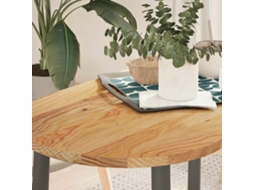 Vidaxl Tampo De Mesa 100x50x2 Cm Carvalho Maciça Oval Castanho-claro
