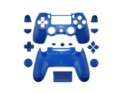 Conjunto De Capa Protetora Completa / Botões Para Controle Ps4 Playstation Slim Pro (jdm-040) Czhhmart Azul