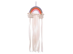 Porta Lazo de Cabello com Borlas Arcoíris