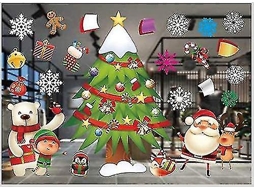 Adesivo De Janela De Natal, Adesivo De Rena Do Papai Noel, Adesivo Estático Removível Olysi Shop