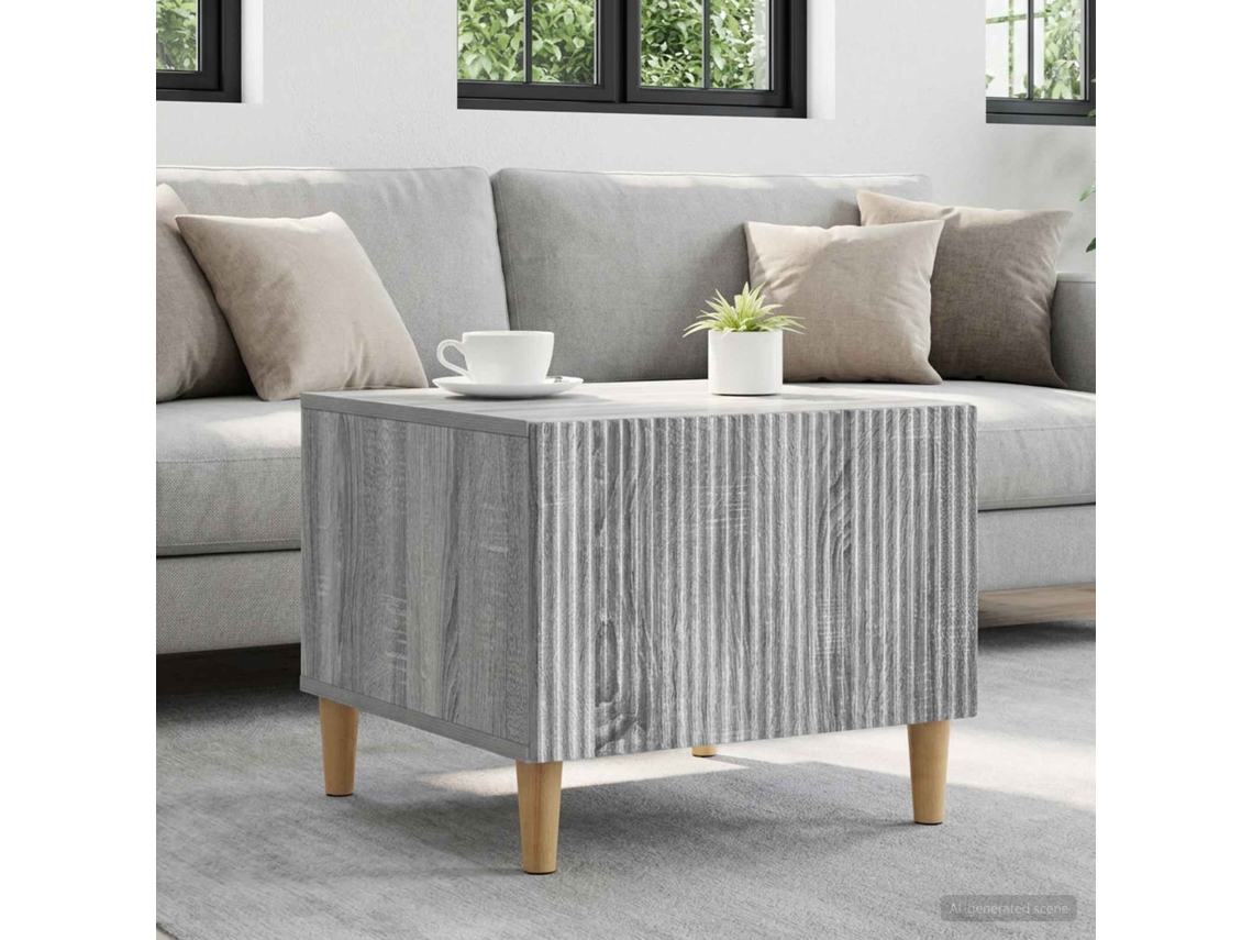 Vidaxl Mesa De Centro Com Gaveta Sonoma Cinzento 49 X 50 X 40 Cm