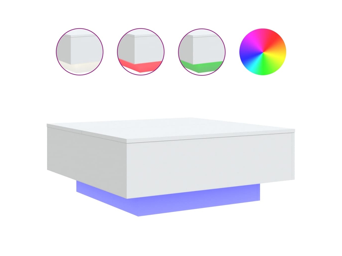 Coffee Table, Coffee Tables Vidaxl Branco Madeira Processada (80 X 80 X 31 Cm)