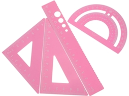 Kit de ferramentas de design matemático Mobestech, régua de metal e transferência antiderrapante para design artístico em