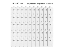 Adesivo de Gel Pulsado Autoadesivo Tens para Eletrodos de Estimulação Elétrica (ems) MDUG (50 Unidades)