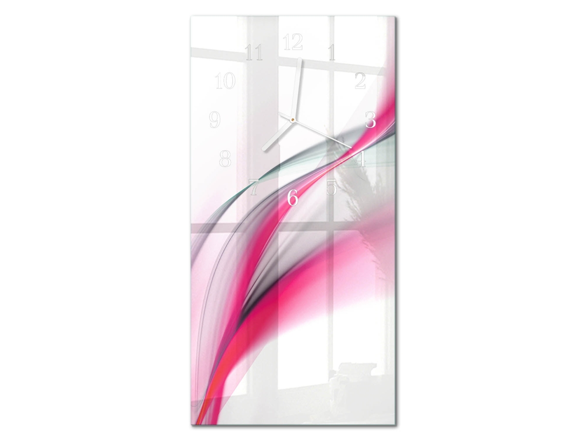 Relógio De Parede De Vidro Multicolor Espelharte (30x60 Cm)