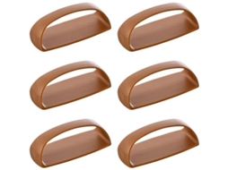 Adesivo de Manga Autoadesivo para Armários, Gavetas, Geladeiras, Móveis, Pacote de 6, Marrom Claro Linjou S/MARCA