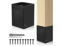 Kit De Proteção Ajustável Para Postes De Metal, Capa Protetora Preta.