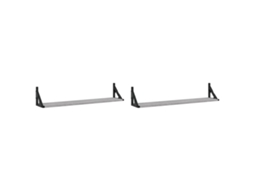 Wall Shelf, Wall Shelves Vidaxl Cinzeto Madeira Processada (80 X 15 X 15.5 Cm)
