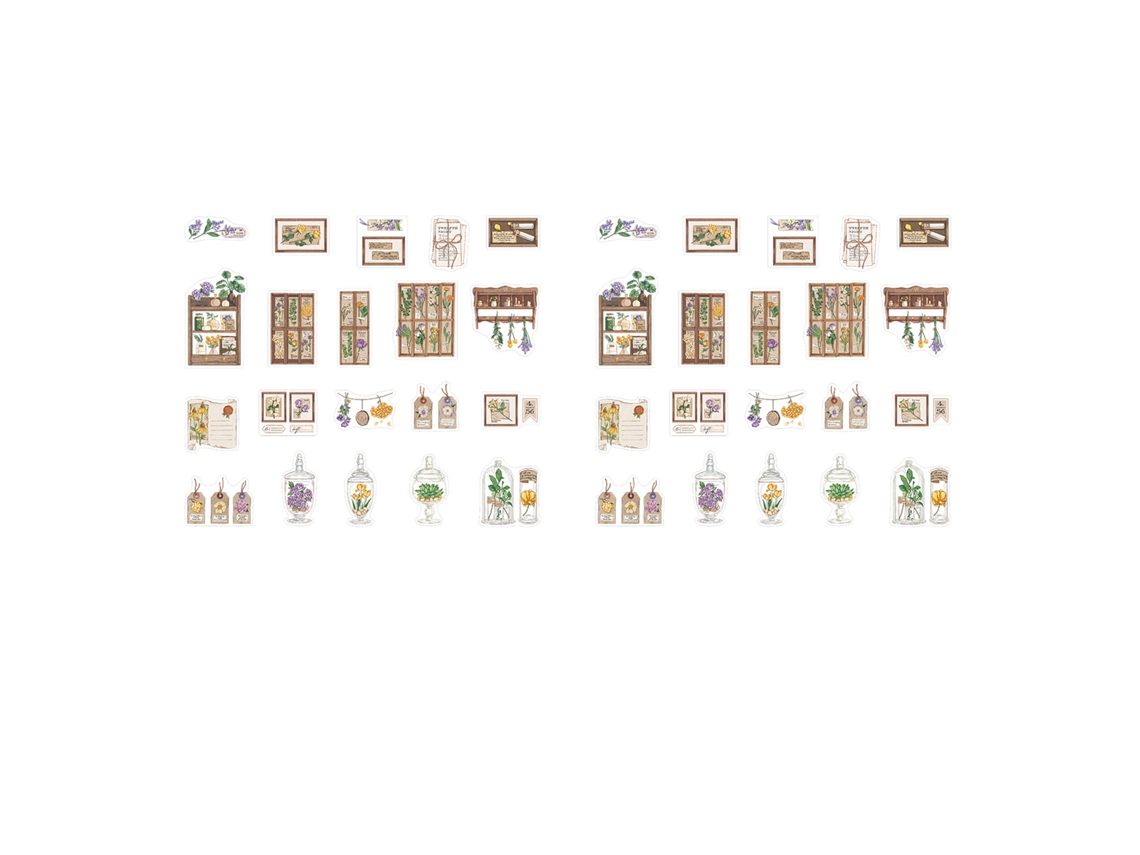 40pcs Adesivo Vintage Cartoon PORTAL