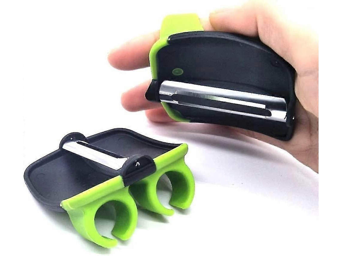 Pelador de Verduras Con Agarre Seguro de Dos Dedos Diseño Ergonómico Y Duradero En Silicona Y Acero Inoxidable