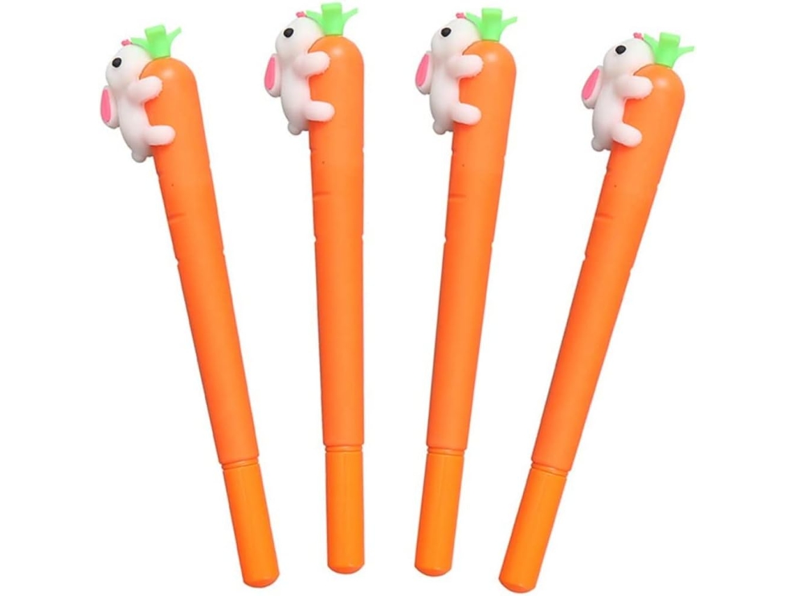 Magiclulu Conjunto De 10 Canetas Gel Criativas Com Desenhos Cenoura E
