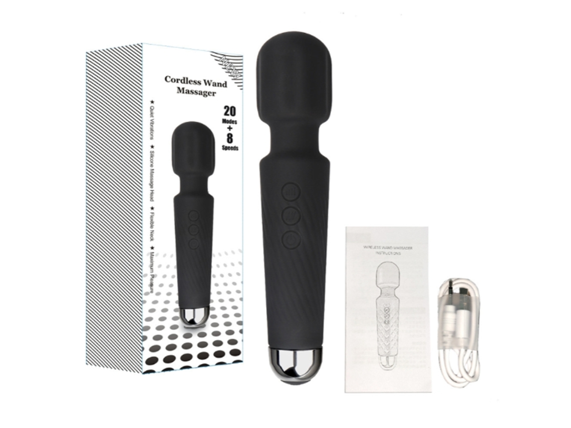 Vibrador, Bestvite Wand Massager Massageador Portátil, Brinquedos Sexuais, Presentes Para Mulheres (preto)