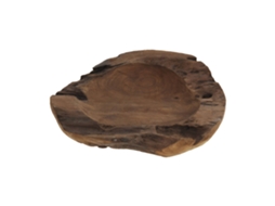 Tigela De Madeira De Teca Com Ø40cm De Diâmetro E Design Natural E Durável.